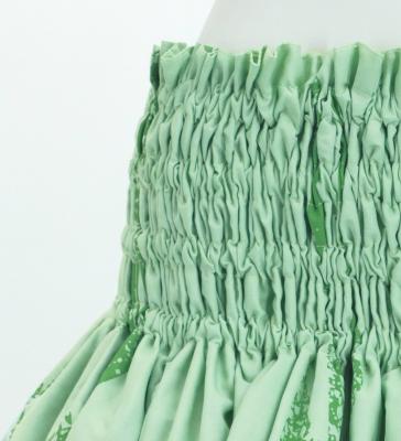 Hula Pa'u Skirt with Kahiko Print / Green / G2793