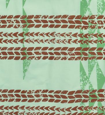Hula Pa'u Skirt with Kahiko Print / Green / G2793