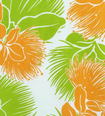 Hula Pa'u Skirt with Lehua Print / Cream / G2801
