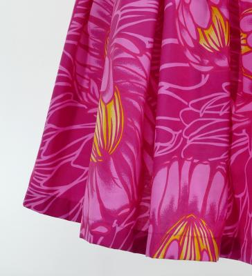 Hula Pa'u Skirt with Protea Print / Pink / G2803