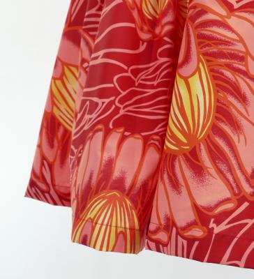Hula Pa'u Skirt with Protea Print / Red / G2805