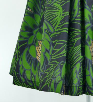 Hula Pa'u Skirt with Protea Print / Black / G2809