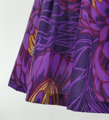 Hula Pa'u Skirt with Protea Print / Purple / G2811