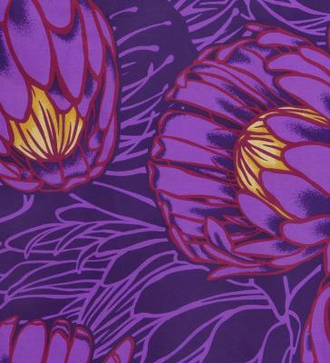 Hula Pa'u Skirt with Protea Print / Purple / G2811