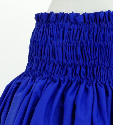 Hula Pa'u Skirt with Hawaiian Flower Print / Blue / G2817