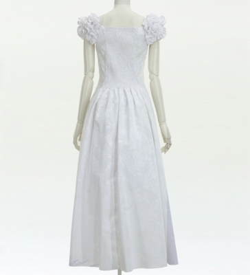 Hula Long Dress / White / G2842wh