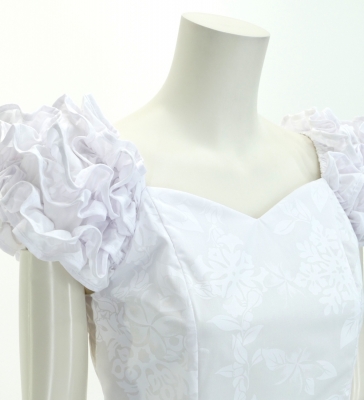 Hula Long Dress / White / G2842wh