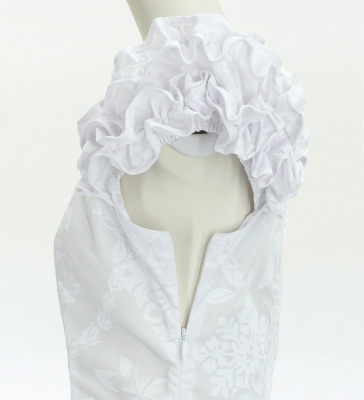 Hula Long Dress / White / G2842wh