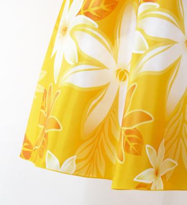 Hula Long Dress with Tiare Print / Luxury Collection / Yellow / J2843ye