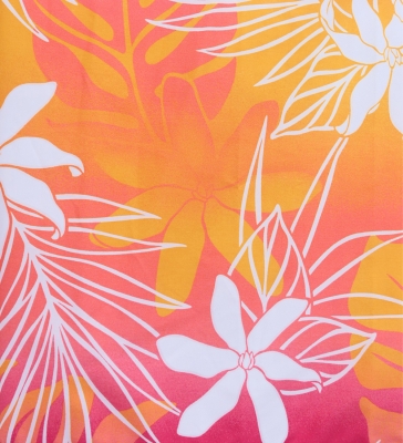 Hula Pa'u Skirt with Tiare Print / Fuchsia & Pink /G2969