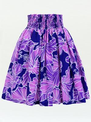 Hula Pa'u Skirt with Hibiscus Print / Purple /G2981