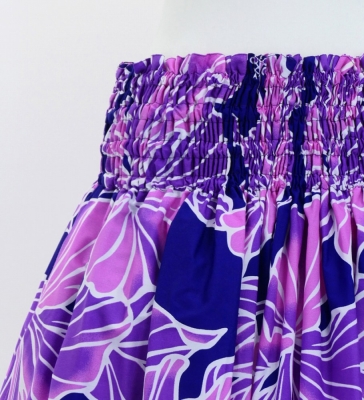 Hula Pa'u Skirt with Hibiscus Print / Purple /G2981