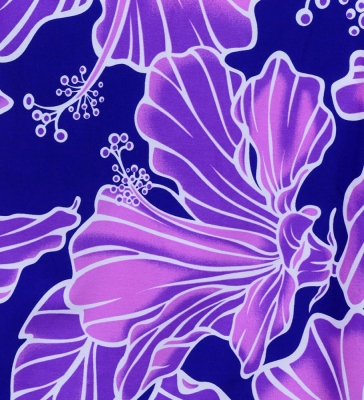 Hula Pa'u Skirt with Hibiscus Print / Purple /G2981