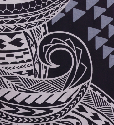 Hula Pa'u Skirt with Kahiko Print / Black /G2983