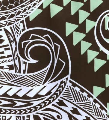 Hula Pa'u Skirt with Kahiko Print / Brown /G2985