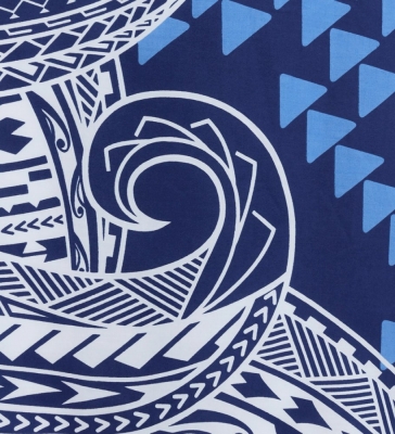 Hula Pa'u Skirt with Kahiko Print / Royal /G2987