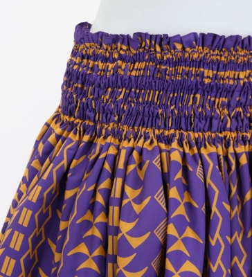 Hula Pa'u Skirt with Kahiko Print / Purple /G2993