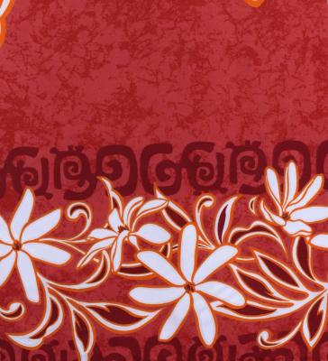 Hula Pa'u Skirt with Tiare Print / Red /G3009