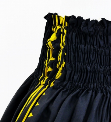 Hula Pa'u Skirt with Lehua Print / Black /J3019