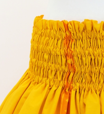 Hula Pa'u Skirt with Lehua Print / Yellow /G3021