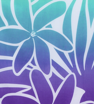 Hula Pa'u Skirt with Tiare Print / Blue & Purple /G3073