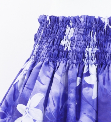 Hula Pa'u Skirt with Plumeria Print / Purple /J3077