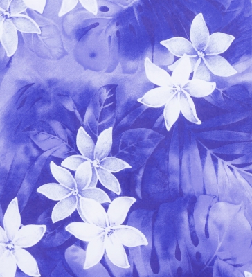 Hula Pa'u Skirt with Plumeria Print / Purple /J3077