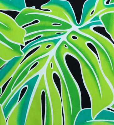 Hula Pa'u Skirt with Monstera Print / Black / G3103