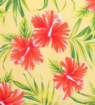 Hula Pa'u Skirt with Hibiscus Print / Yellow / G3121