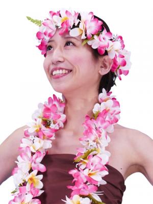 Hula Headband / Plumeria / Pink / J316