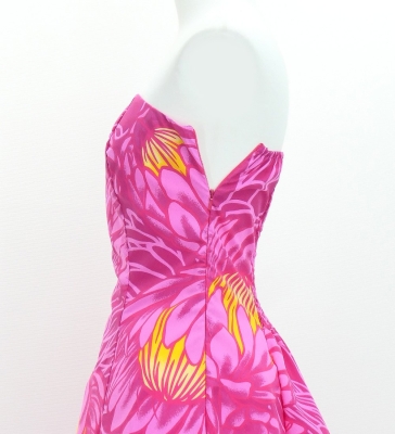 Hula Strapless Midi Dress / Protea / Pink / G3180pi