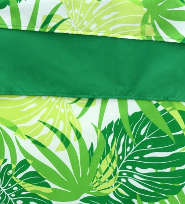 Hula Frilled Pa'u Skirt with Monstera Print / Green / G3231