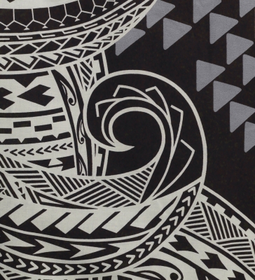 Tahitian Skirt with Kahiko Print / Black / G3233