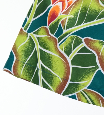 Hula Pa'u Skirt with Protea Print / Teal / G3239