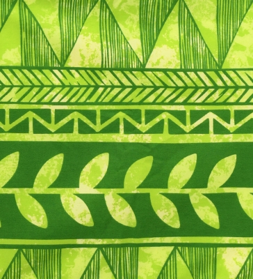 Tahitian Skirt with Leaf Print / Green / G3254