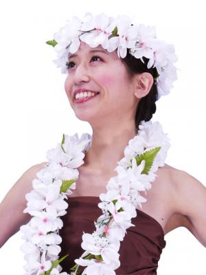 Hula Headband / Plumeria / White / J663
