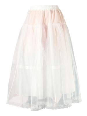 Hula Long Petticoat / White /J816