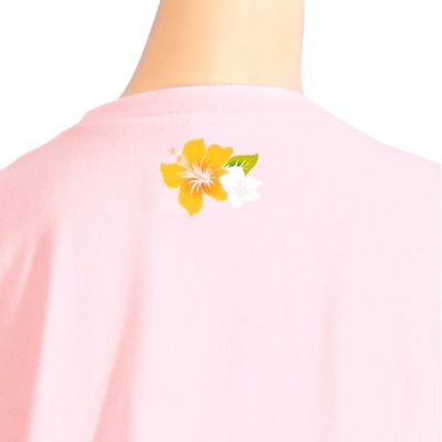 Hula Print T-shirt / Hibiscus / Pink / JT980p