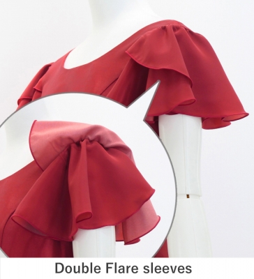 Custom Double Flare Sleeves Long Dress / JC59-pattern