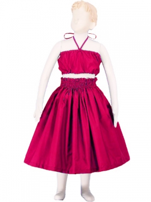 Hula Kids Pa'u Keiki / Solid / Deep Rose / Gc108dr
