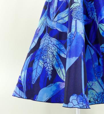 Hula One Shoulder Dress with Velvet & Ginger / Luxury Collection / Blue / J2690bl