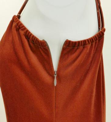 Hula One Shoulder Dress with Velvet & Ginger / Luxury Collection / Brown / J2690br