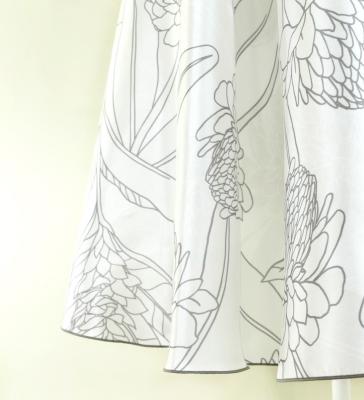 Hula One Shoulder Dress with Velvet & Ginger / Luxury Collection / Gray / J2690gy