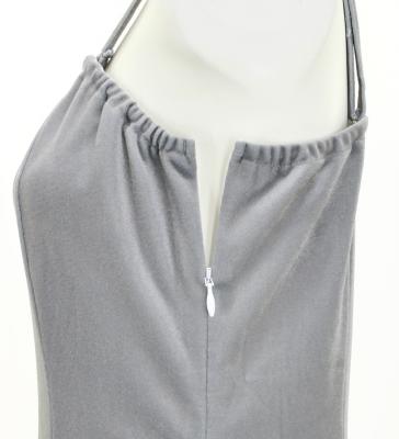 Hula One Shoulder Dress with Velvet & Ginger / Luxury Collection / Gray / J2690gy