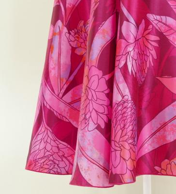 Hula One Shoulder Dress with Velvet & Ginger / Luxury Collection / Pink / J2690pi