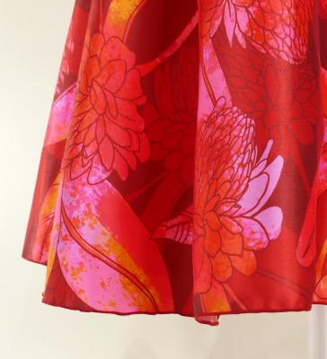 Hula One Shoulder Dress with Velvet & Ginger / Luxury Collection / Red / J2690rd