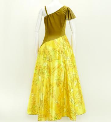 Hula One Shoulder Dress with Velvet & Ginger / Luxury Collection / Yellow / J2690ye