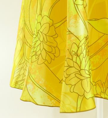 Hula One Shoulder Dress with Velvet & Ginger / Luxury Collection / Yellow / J2690ye