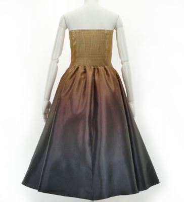 Hula Midi Gradation Dress/ Luxury Collection / Beige & Brown / J2709bebr