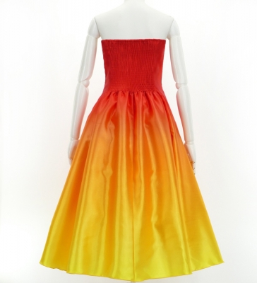 Hula Midi Gradation Dress/ Luxury Collection / Dark Orange & Yellow / J2709dorye
